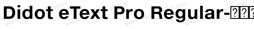 Didot eText Pro Regular字体转换
